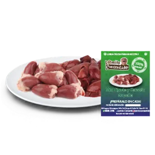 Hígado y corazón de pollo crudos para perros, paquete de 5 libras, fuente natural de hierro, zinc y grasas saludables