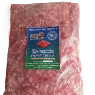 Res económico cruda para perros, mezcla de carne y pulmón de res, paquete de 5 libras, fuente natural de proteínas, vitaminas y minerales