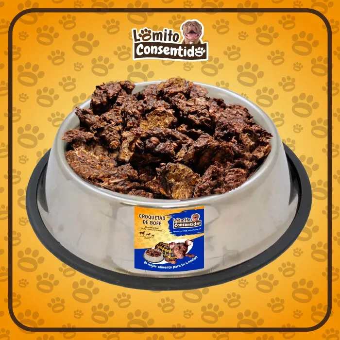 Oferta de 1 bolsa de croquetas de bofe para perros, alimento natural rico en proteínas y hierro, presentación de 1 bolsa, promoción con ahorro de C$25 córdobas