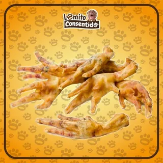 Patitas de pollo deshidratadas para perros, paquete de 18 unidades, snack natural rico en calcio, glucosamina y condroitina que favorece articulaciones, huesos y salud dental